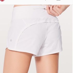 White Lululemon Running Shorts